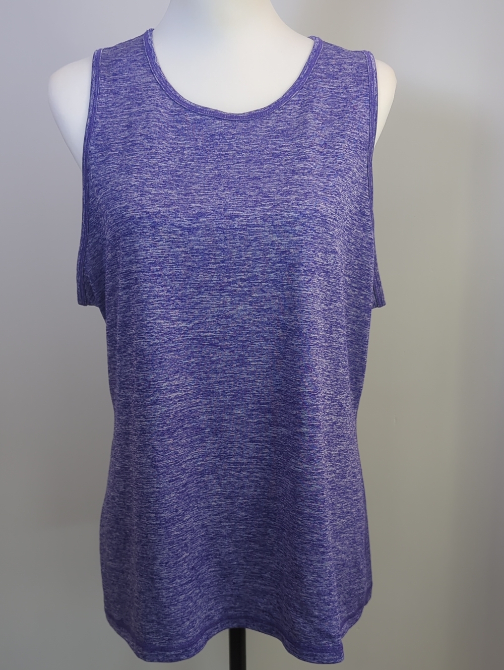 Ideology Purple Heather Athletic Keyhole-Back Tank Top XL